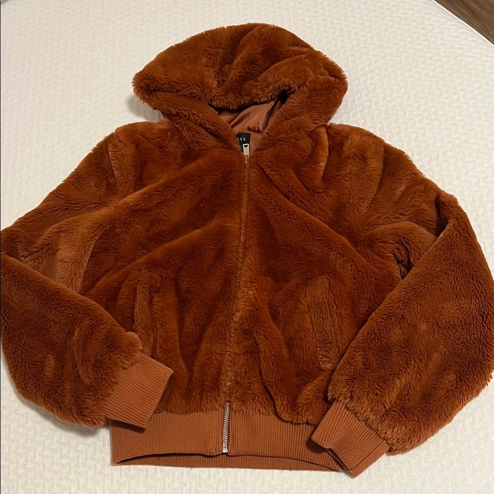 Teddy Faux Fur Bomber Jacket